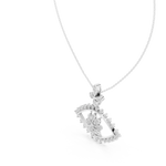 Gold Pendant GPD-0020, White Gold, view 2