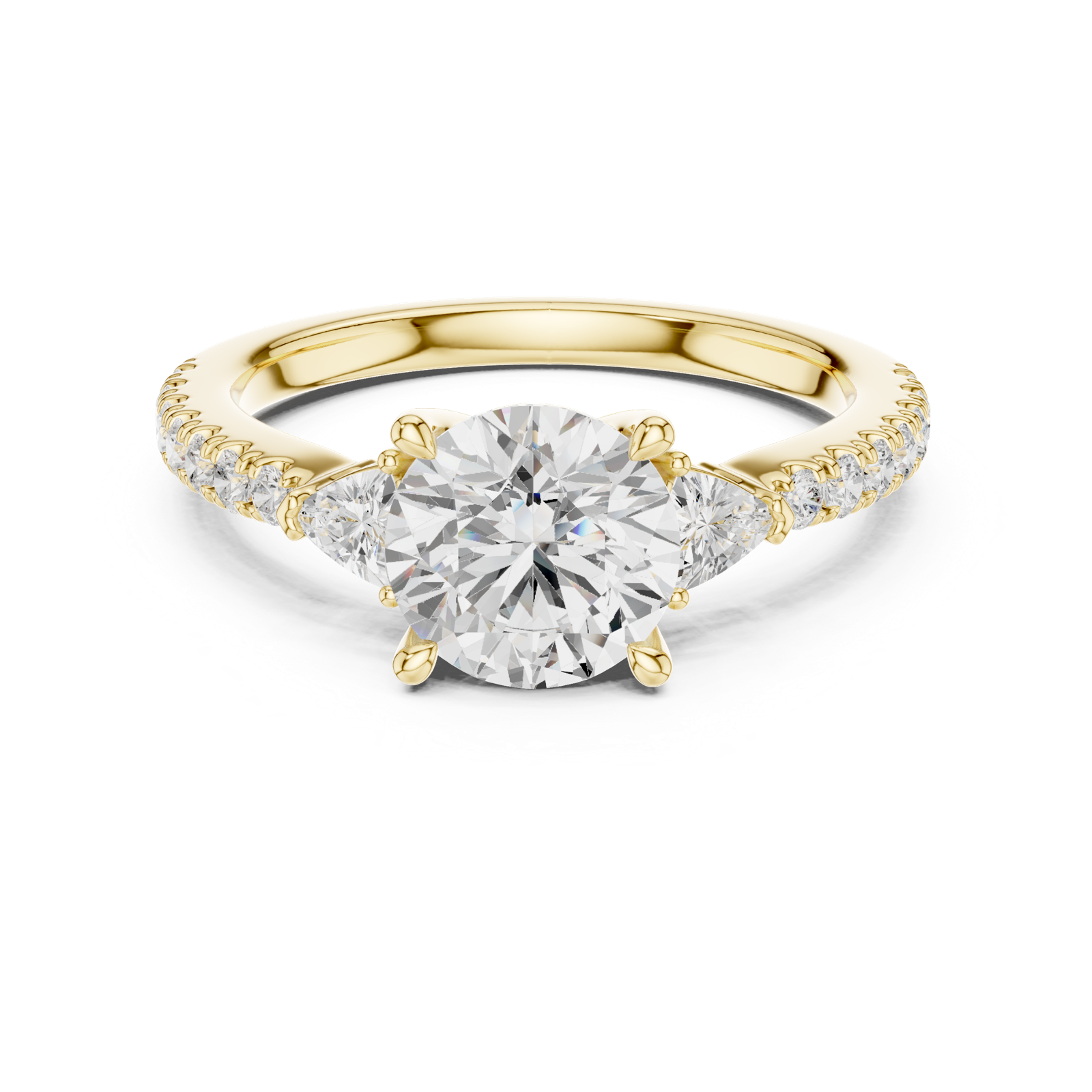 Gold Ring DDLR-897, Yellow Gold, view 4