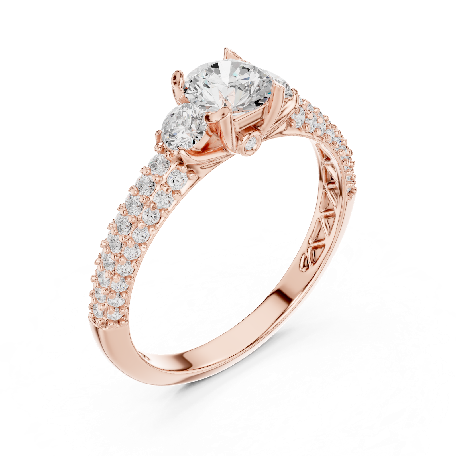 Gold Ring LR-0329, Rose Gold, view 2