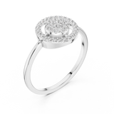 Gold Ring DR-6317, White Gold, view 2