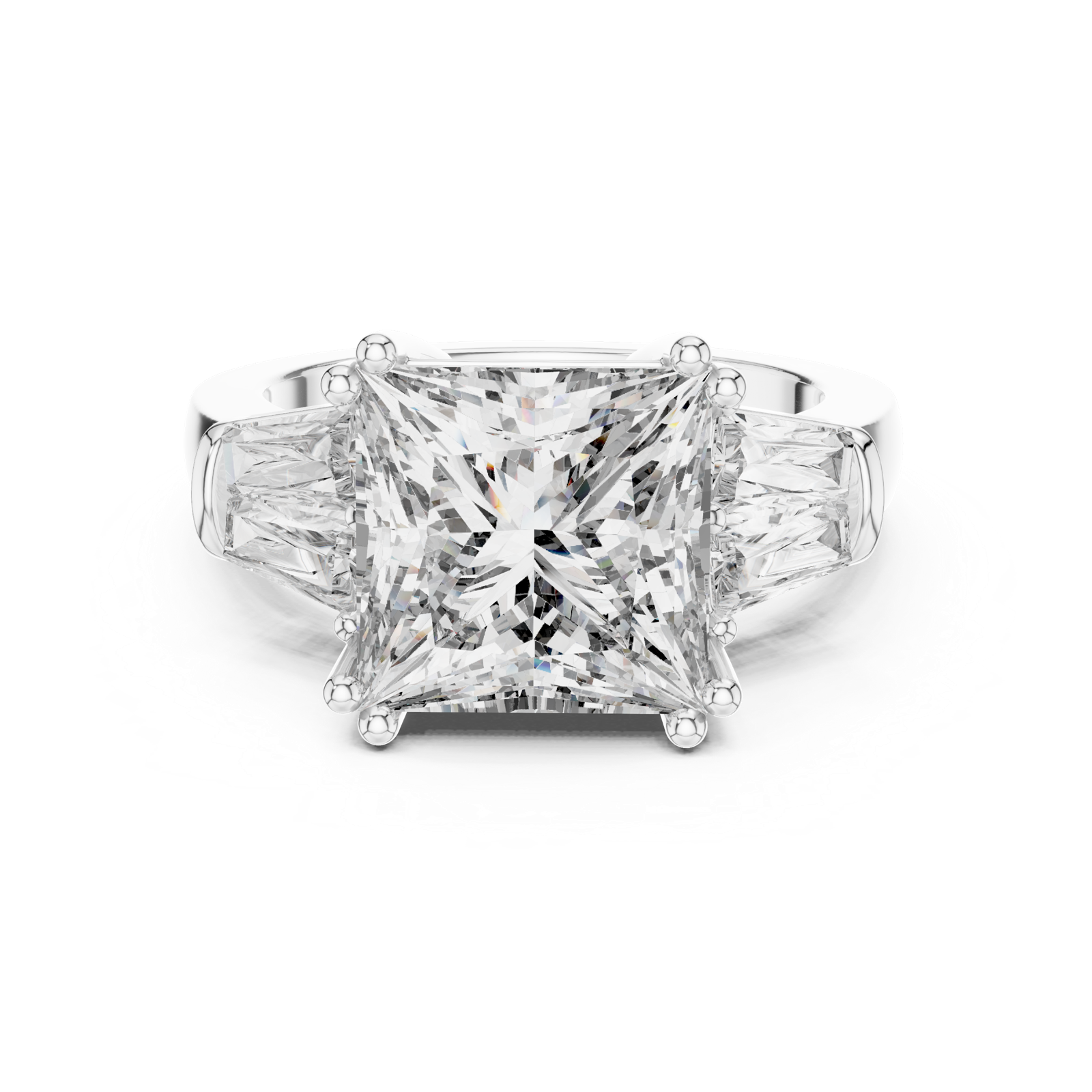 Gold Ring LR-0046, White Gold