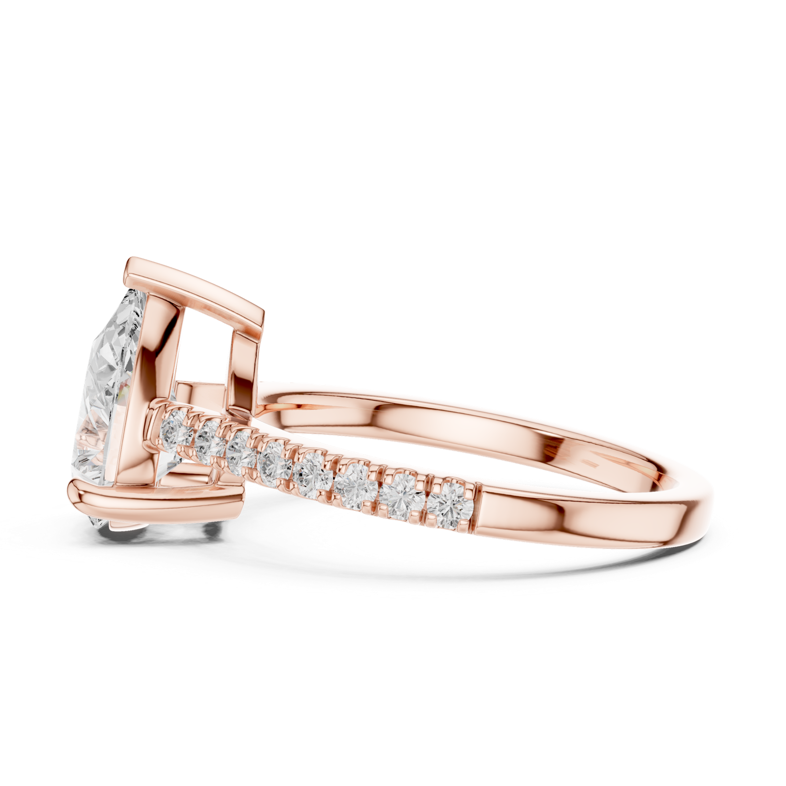 Gold Ring DDLR-915, Rose Gold, view 3