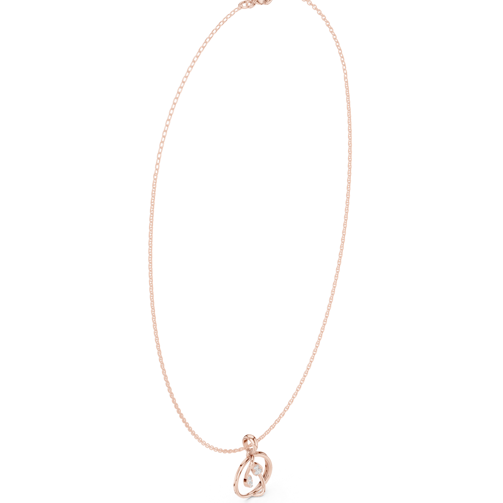 Gold Necklace SBWN (45), Rose Gold, view 1