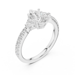 Gold Ring DDLR-860, White Gold, view 2