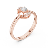 Gold Ring DDLR-844, Rose Gold, view 2