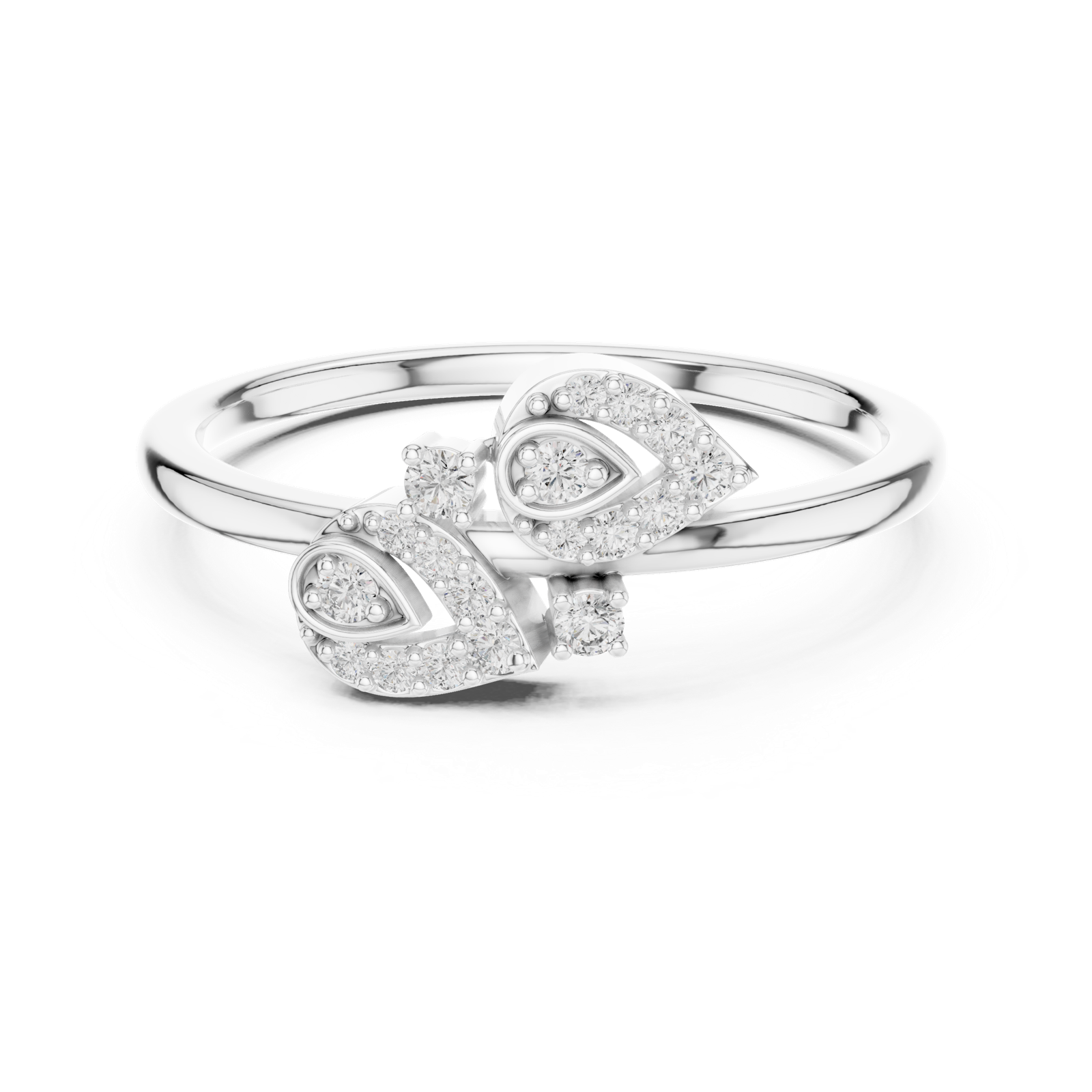 Gold Ring LR-01 (60), White Gold, view 4