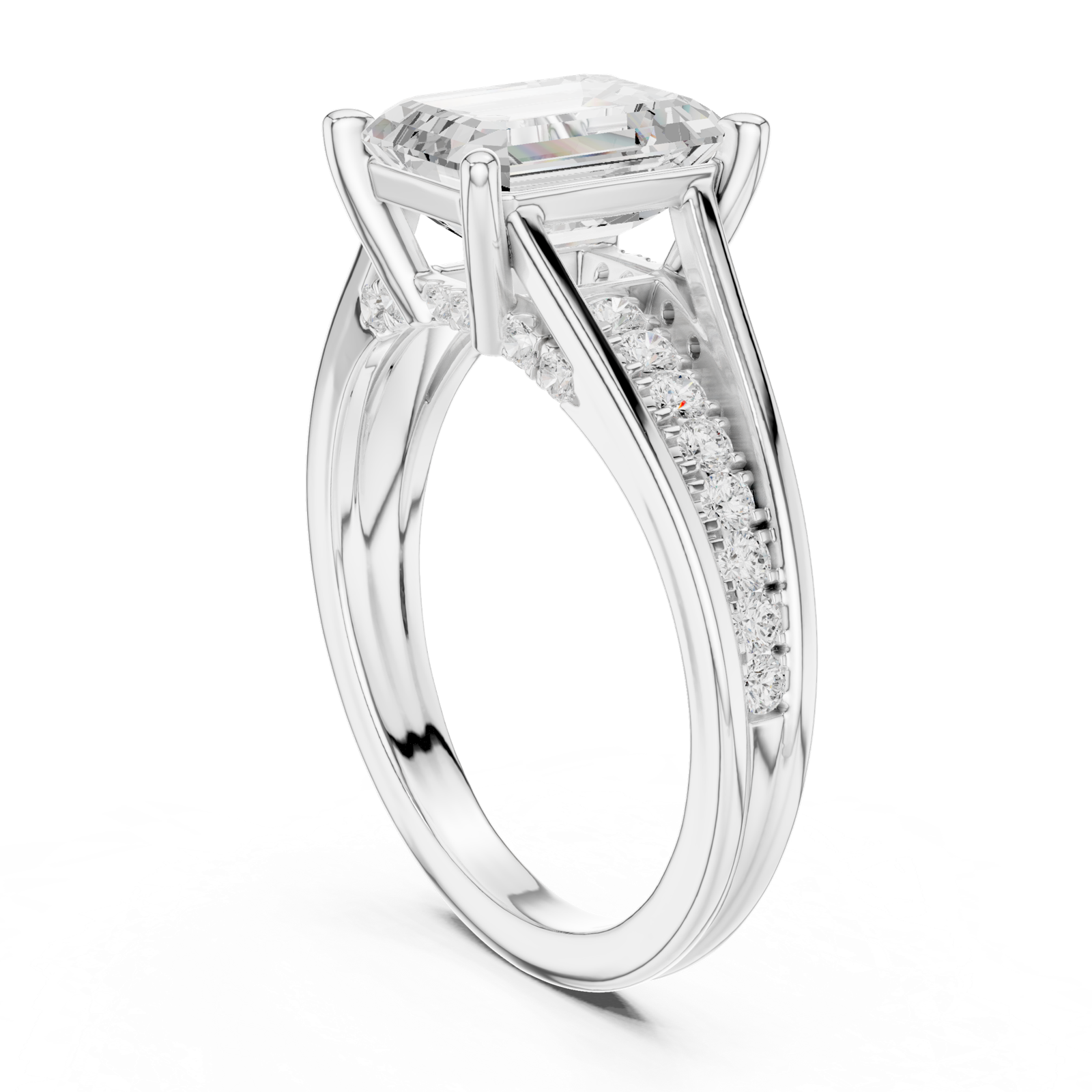 Gold Ring DDLR-253, White Gold, view 1