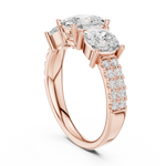 Gold Ring DDLR-716, Rose Gold, view 1