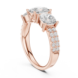 Gold Ring DDLR-716, Rose Gold, view 1