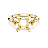 Gold Ring DDLR-164, Princess center stone, Yellow Gold, view 4