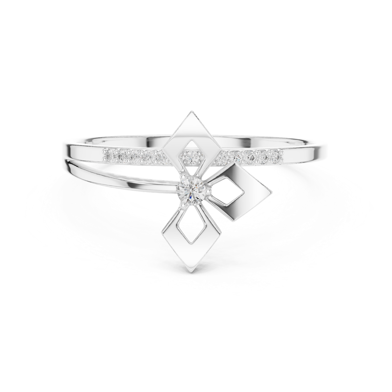 Gold Ring 1 (154), White Gold, view 4
