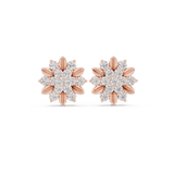 Gold Earrings AER-102, Rose Gold, view 4