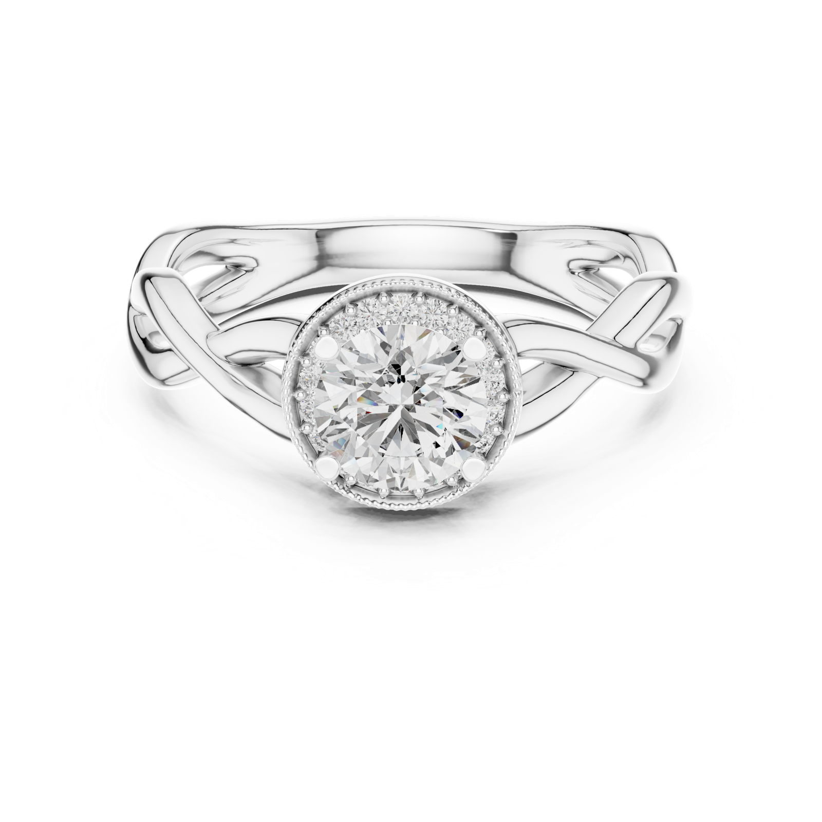 Gold Ring LR-0208, White Gold