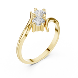 Gold Ring HLR-74, Yellow Gold, view 2