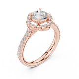 Gold Ring DDLR-670, Rose Gold, view 2