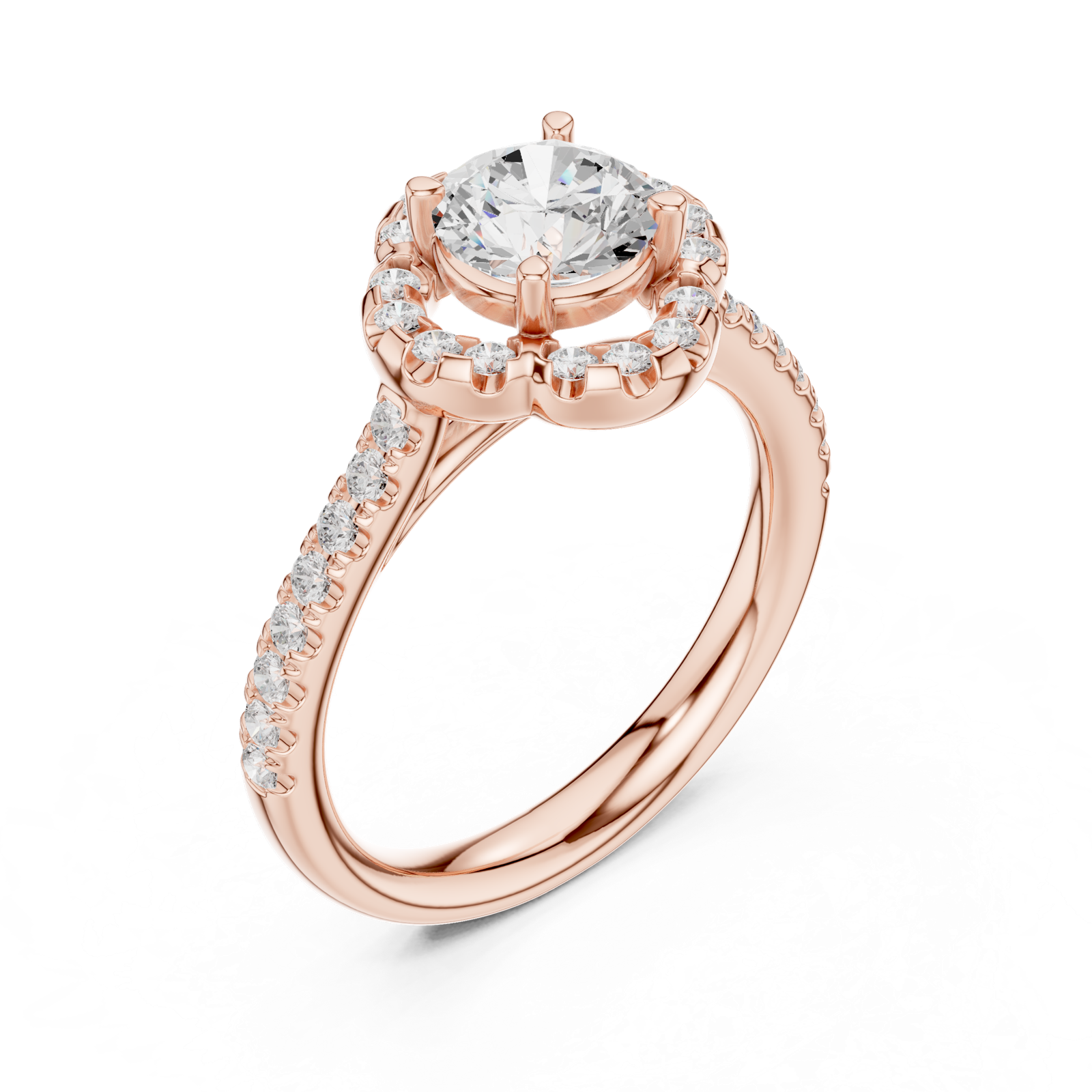 Gold Ring DDLR-670, Rose Gold, view 2