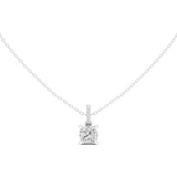 Gold Jewelry, Cushion center stone, White Gold, view 4