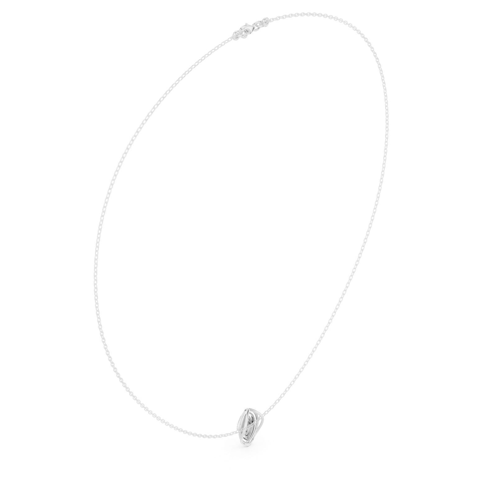 Gold Necklace SBWN (44), White Gold, view 2