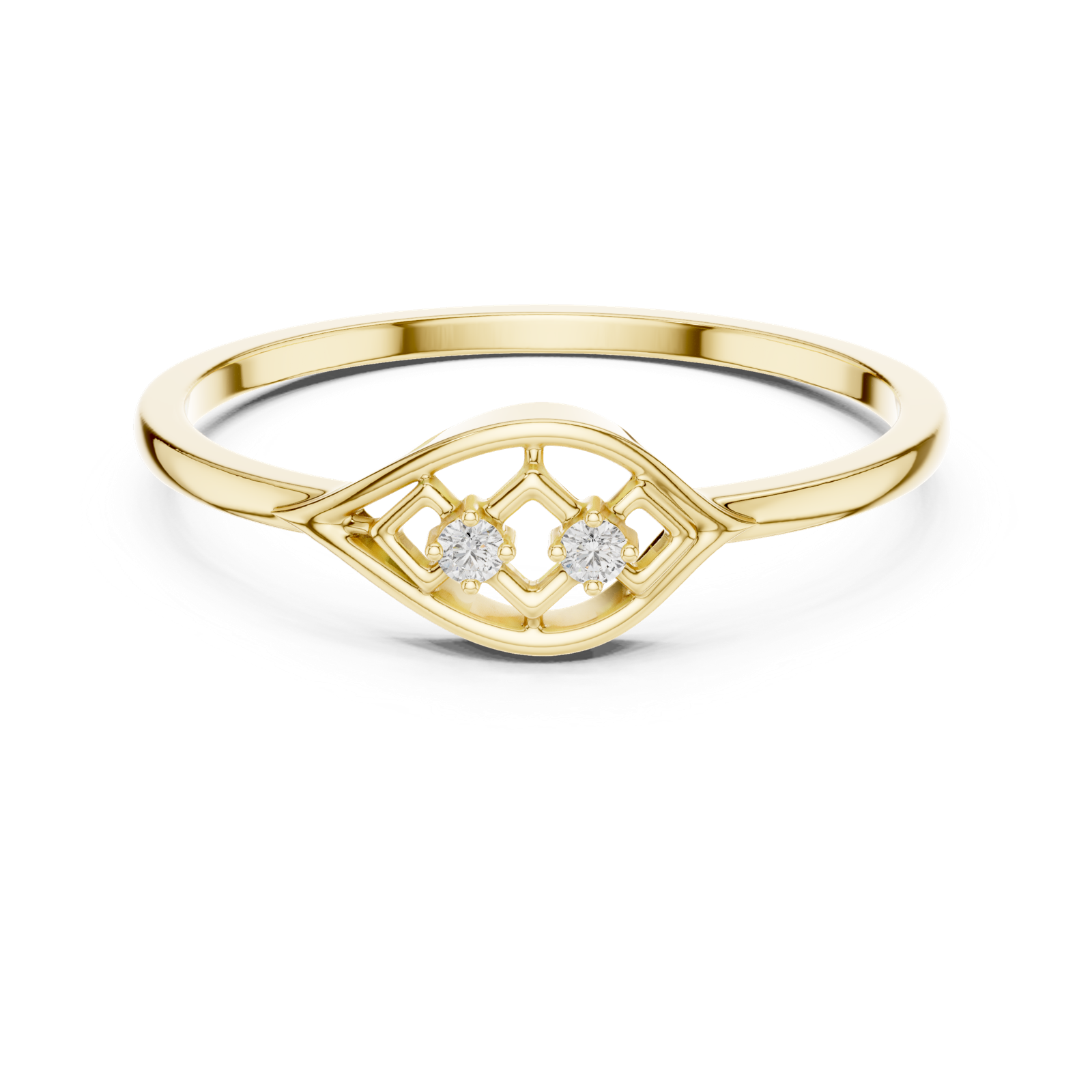 Gold Ring DR-6187, Yellow Gold, view 4