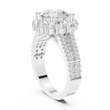Gold Ring DDLR-344, White Gold, view 1