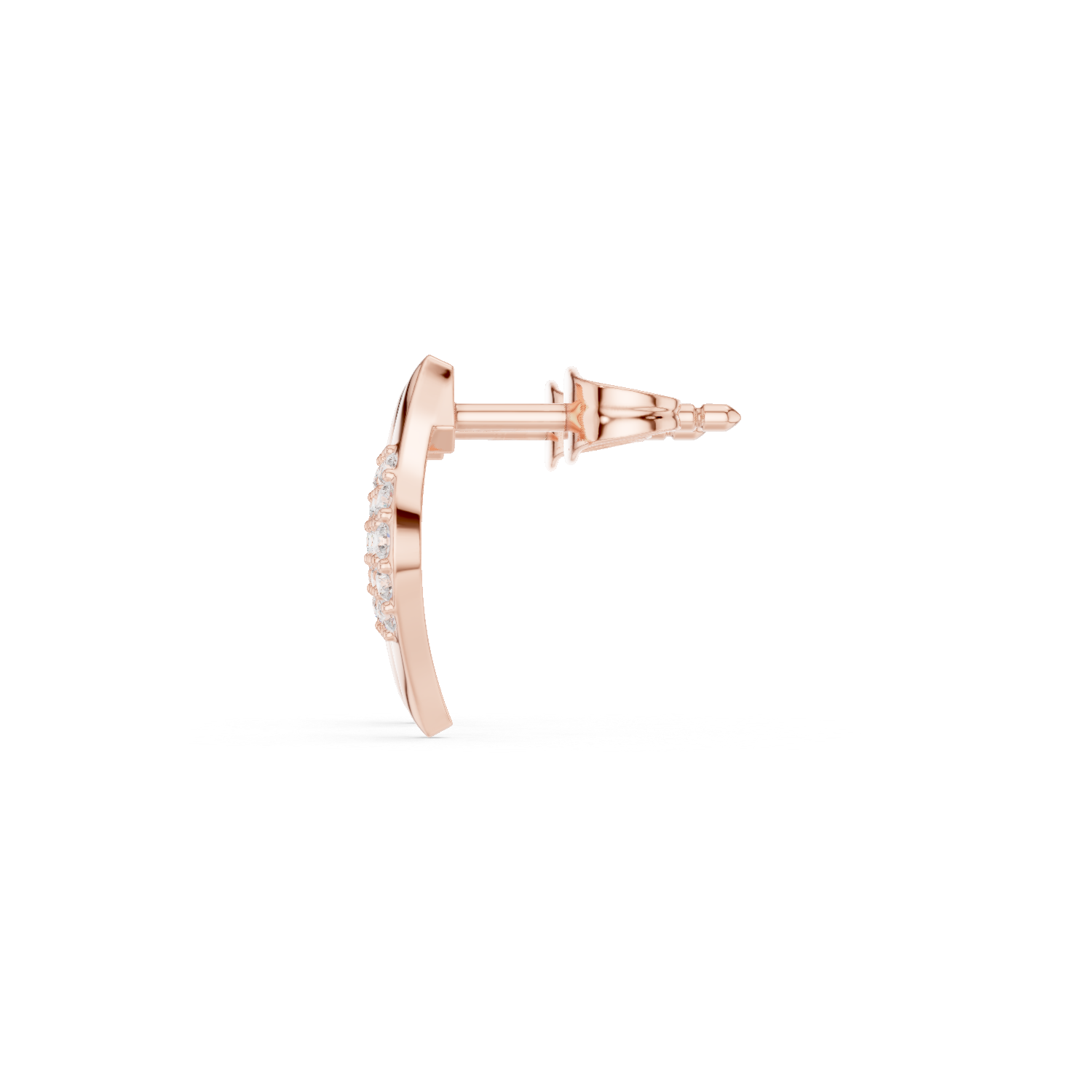 Gold Earrings SBER(49), Rose Gold, view 3