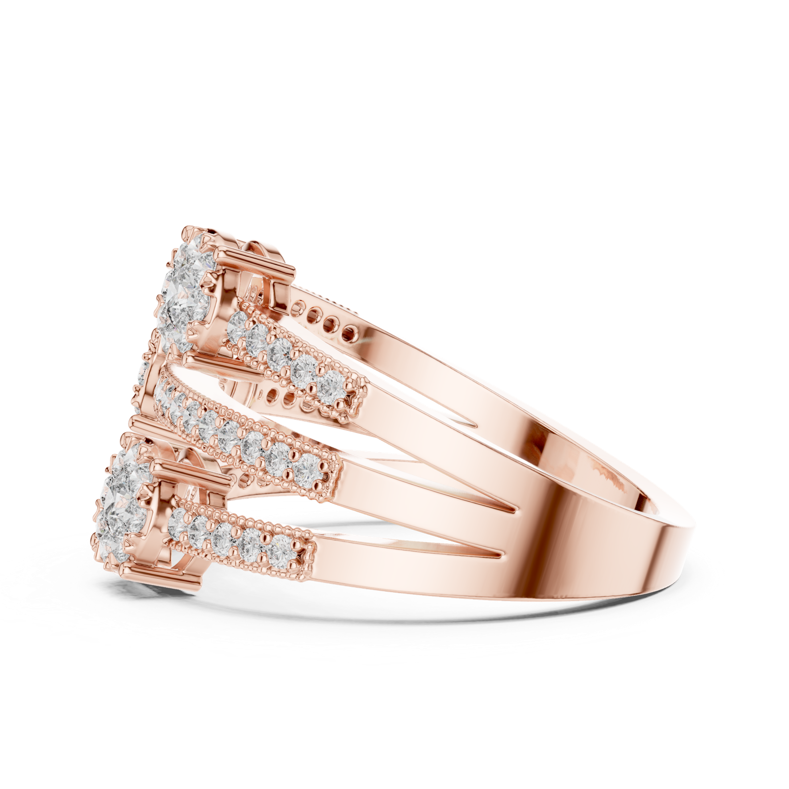 Gold Ring 19-120020L, Rose Gold, view 3