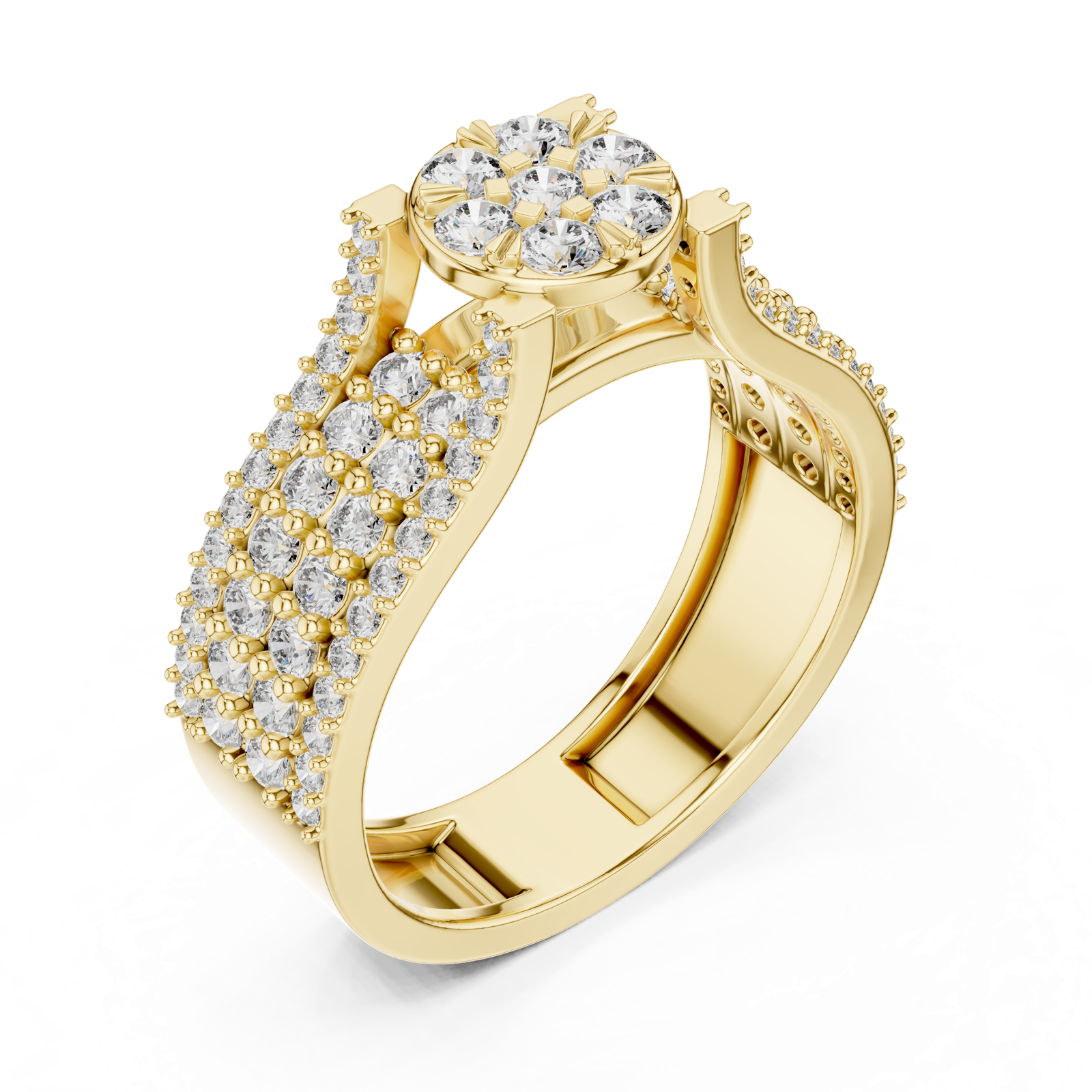 Gold Ring L03-1311, Yellow Gold, view 2