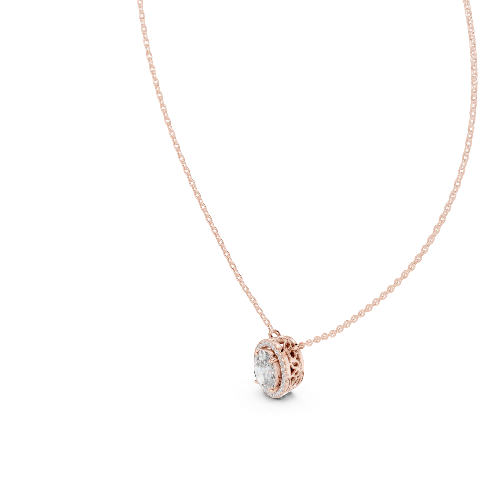Gold Pendant GPD-0027, Rose Gold, view 2