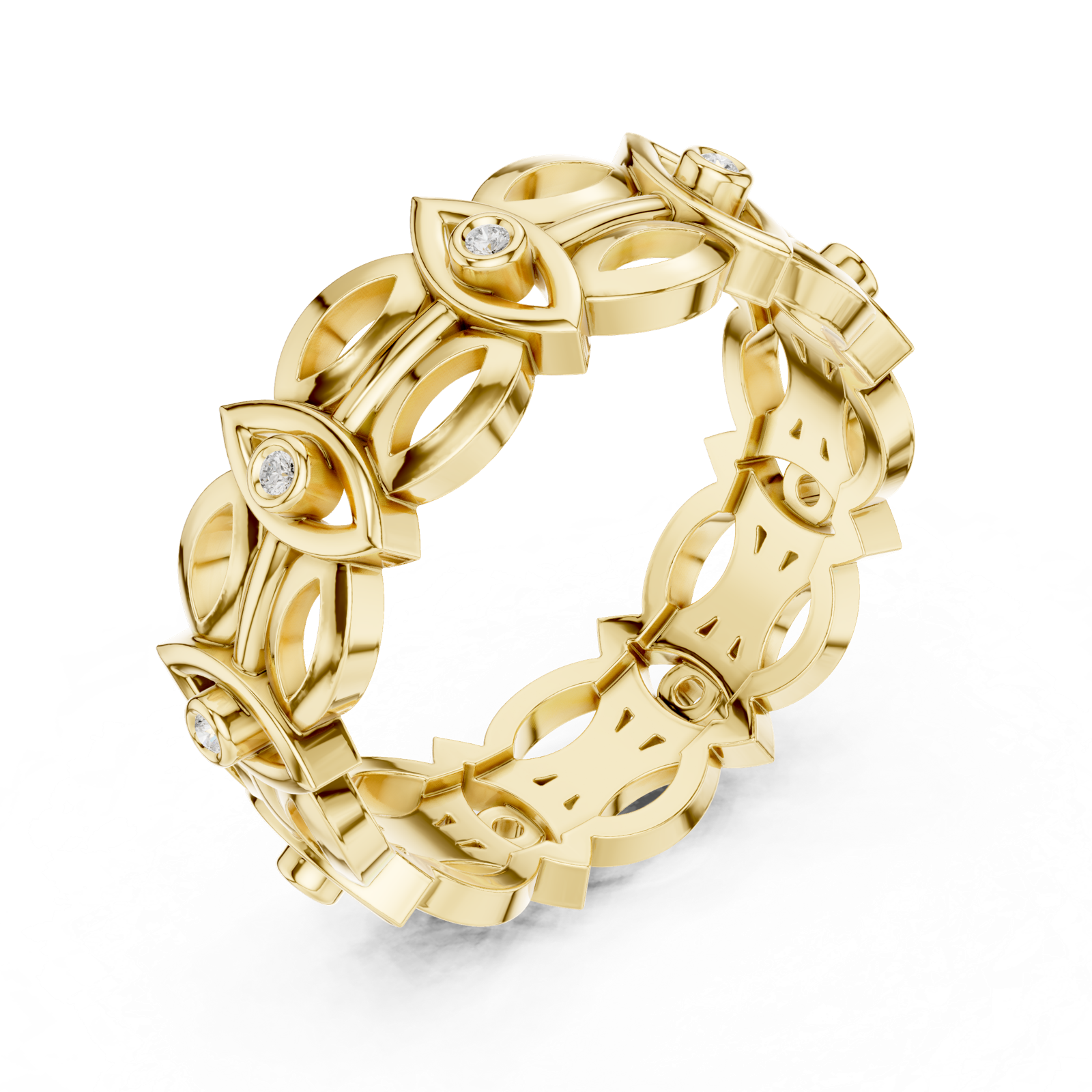 Gold Ring R46, Yellow Gold, view 2