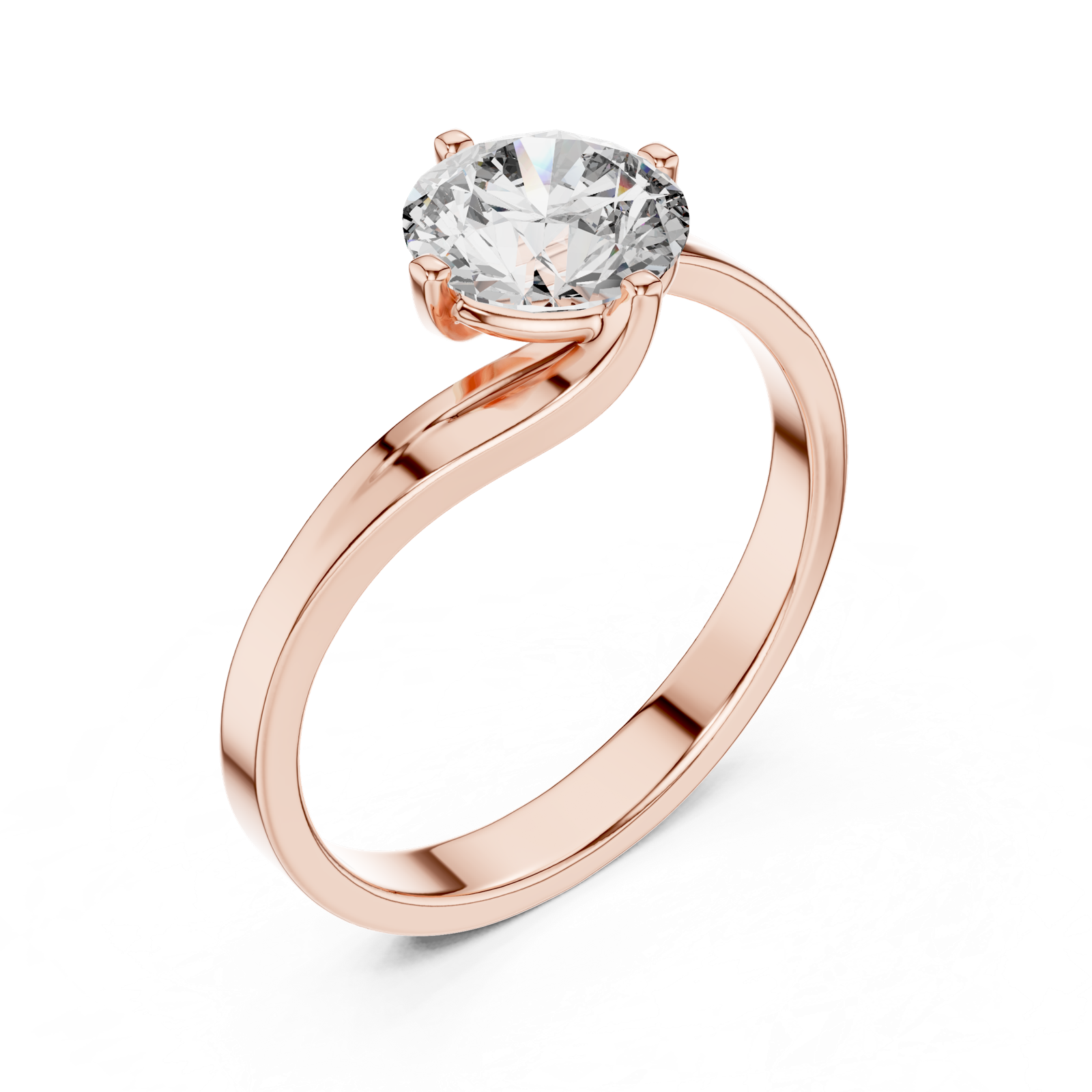 Gold Ring LR-0013, Rose Gold, view 2