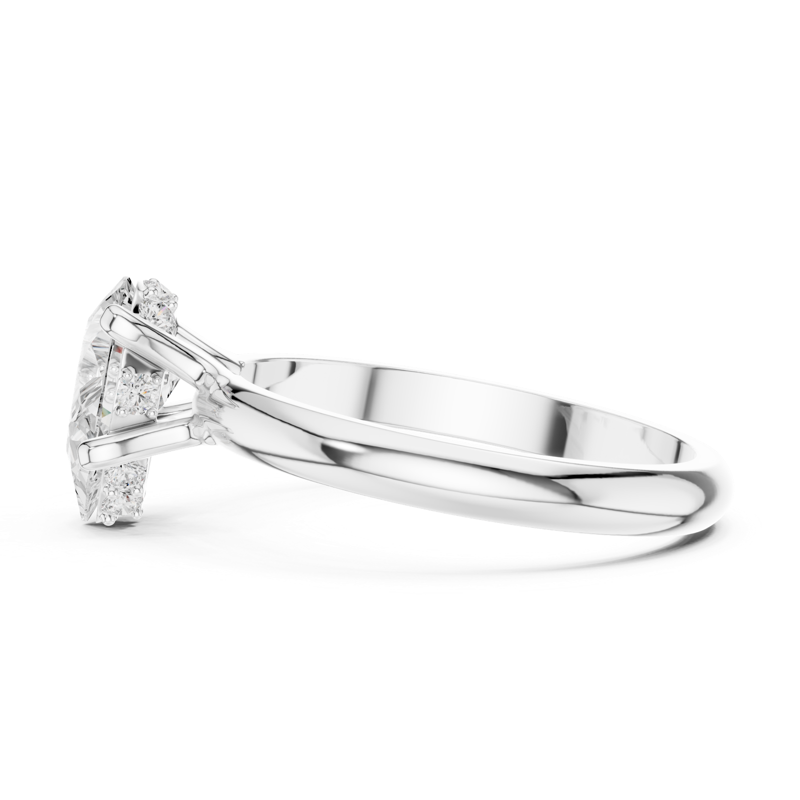 Gold Ring DDLR-1059, White Gold, view 3