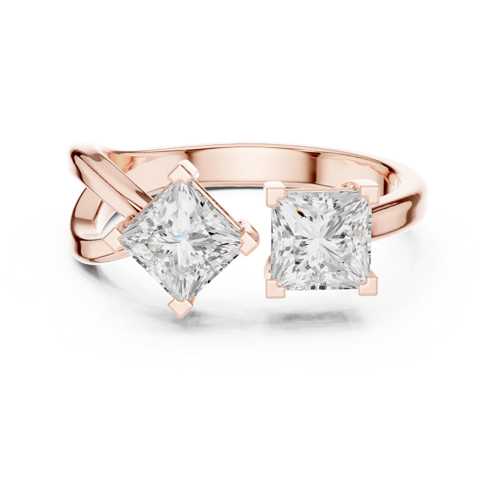 Gold Ring DDLR-485, Rose Gold, view 4