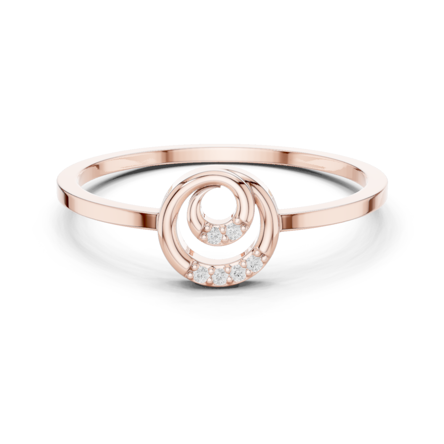 Gold Ring DDLR-686, Rose Gold