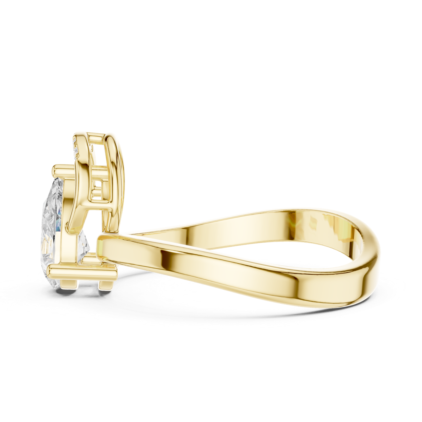 Gold Ring DDLR-506, Yellow Gold, view 3