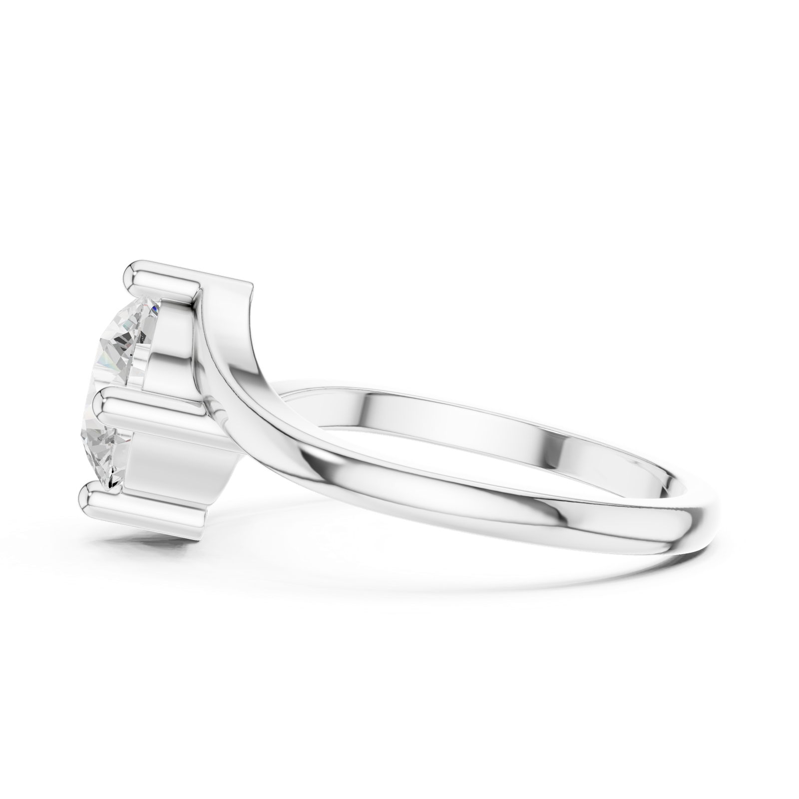 Gold Ring DDLR-804, White Gold, view 3