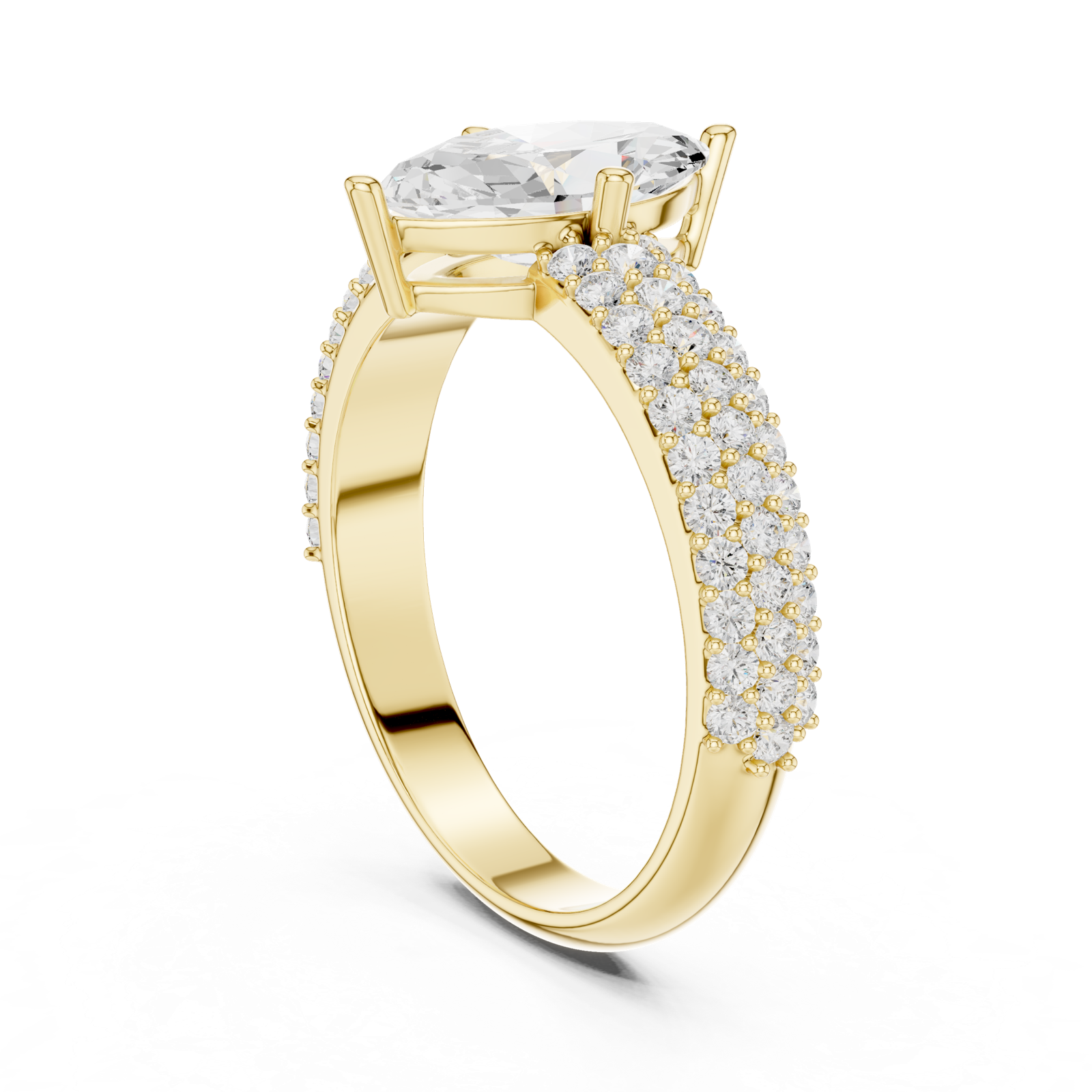 Gold Ring DDLR-1103, Yellow Gold, view 1
