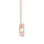 Gold Jewelry DDPO-001, Marquise center stone, Rose Gold, view 3