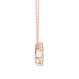 Gold Jewelry DDPO-001, Marquise center stone, Rose Gold, view 3