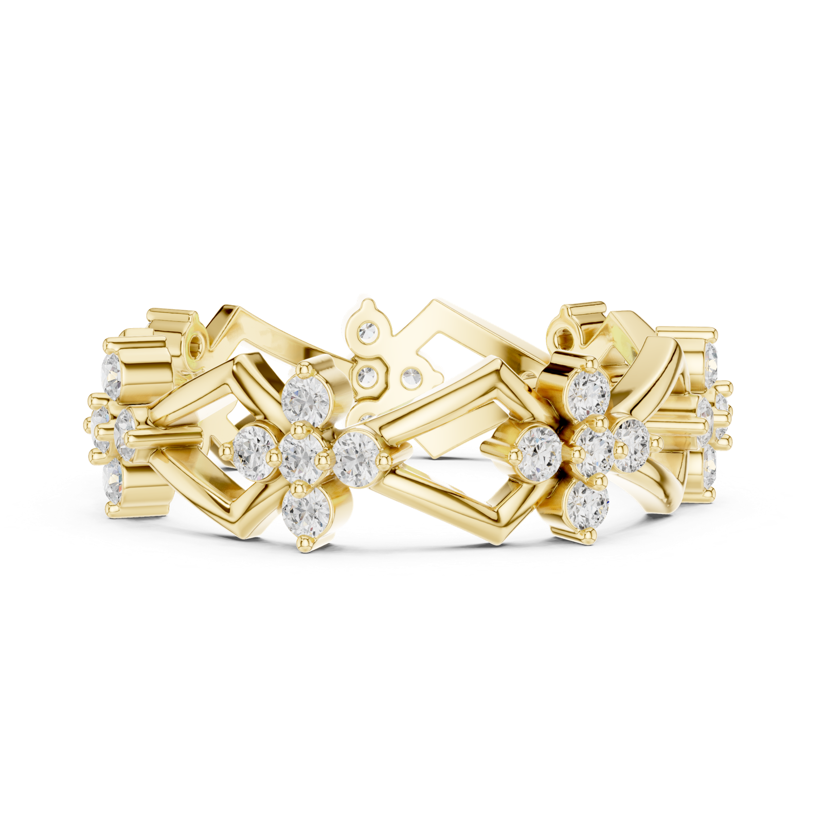 Gold Ring R32, Yellow Gold, view 3