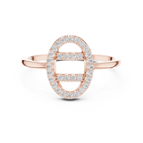 Gold Ring DR-6316, Rose Gold, view 4