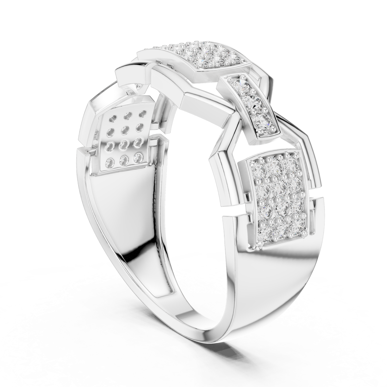Gold Ring LR-01 (51), White Gold