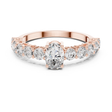Gold Ring ALR-55, Rose Gold, view 4