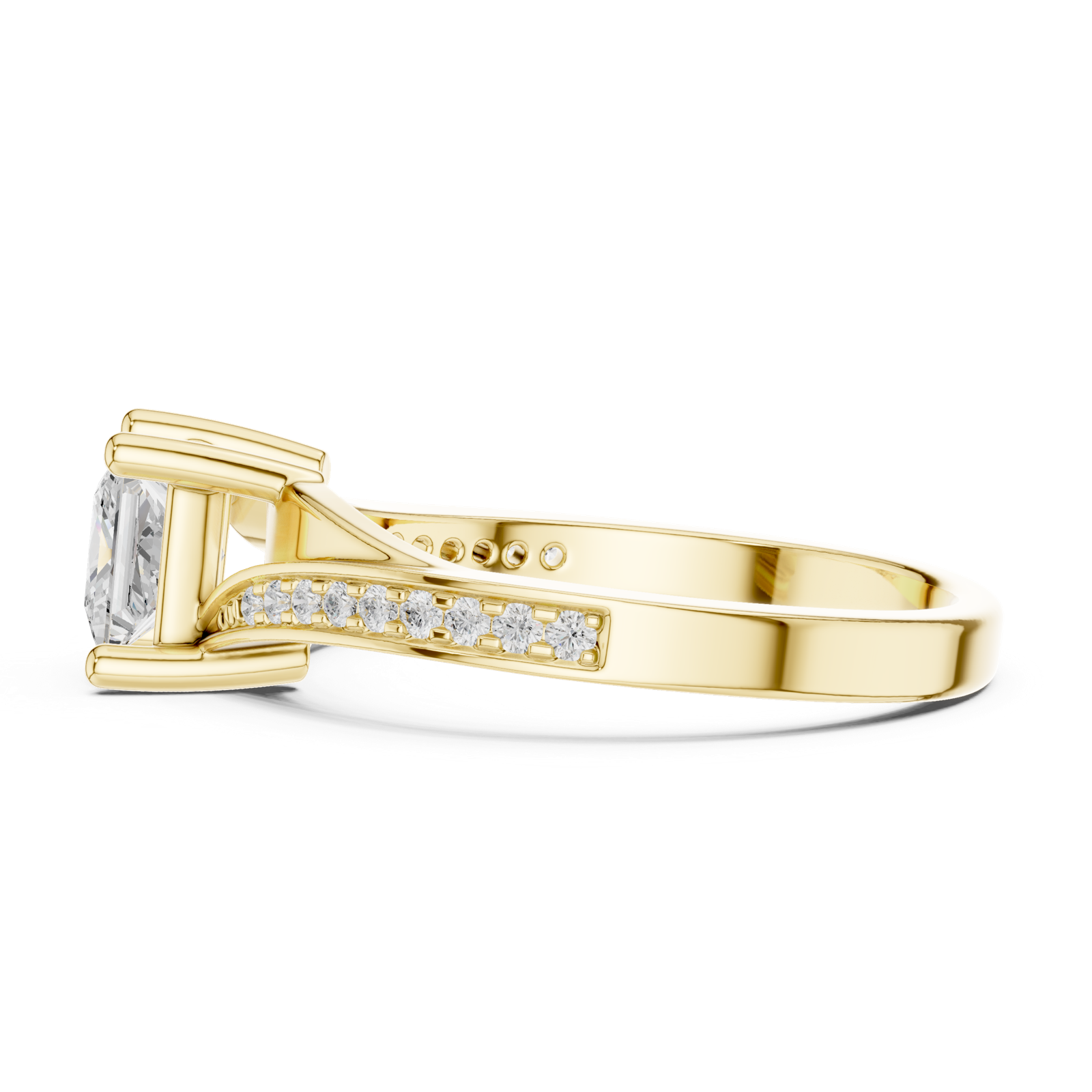 Gold Ring DDLR-525, Yellow Gold, view 3