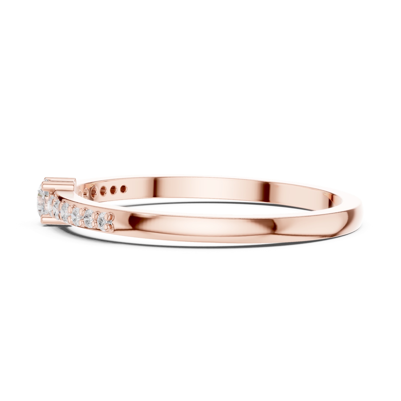Gold Ring DDLR-467, Rose Gold, view 3