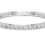 14K Solid Gold Lab Diamond Bracelet, White Gold, view 4