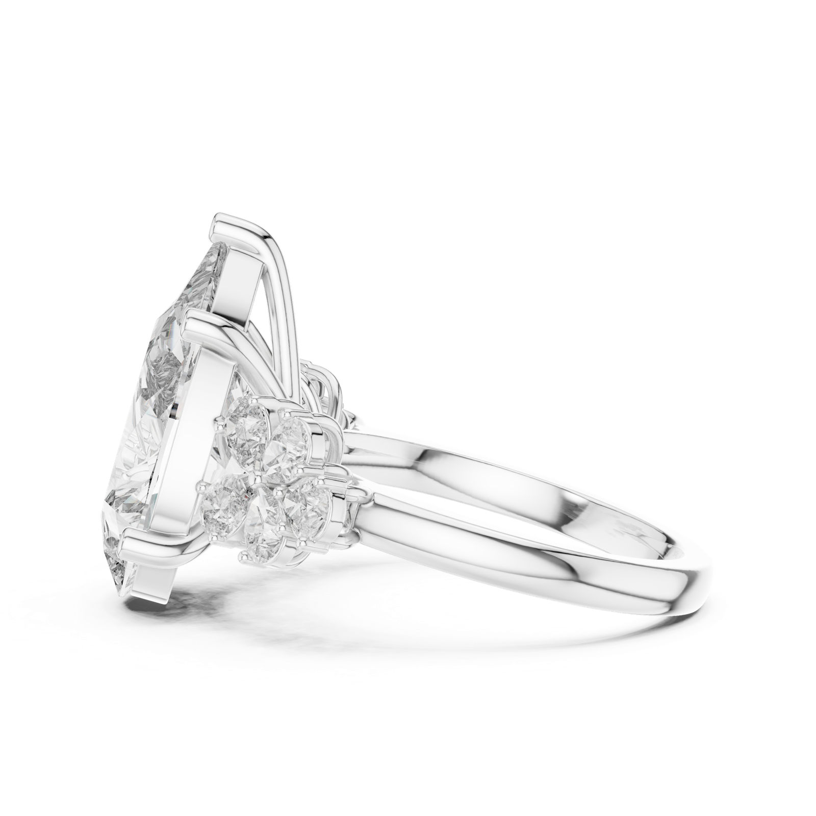 Gold Pendant 9-10024L_37, White Gold, view 3