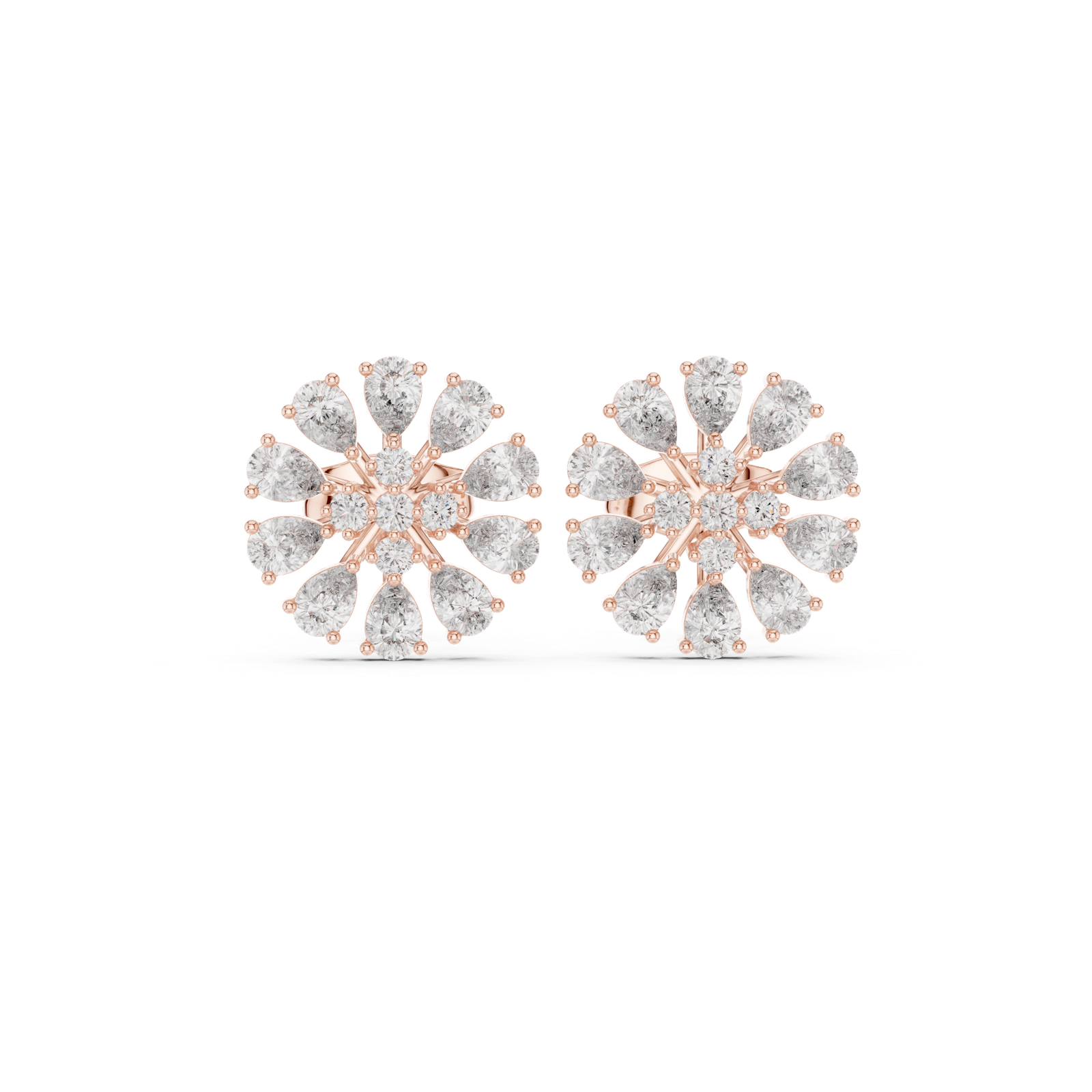 Gold Earrings L29-4040, Rose Gold, view 4