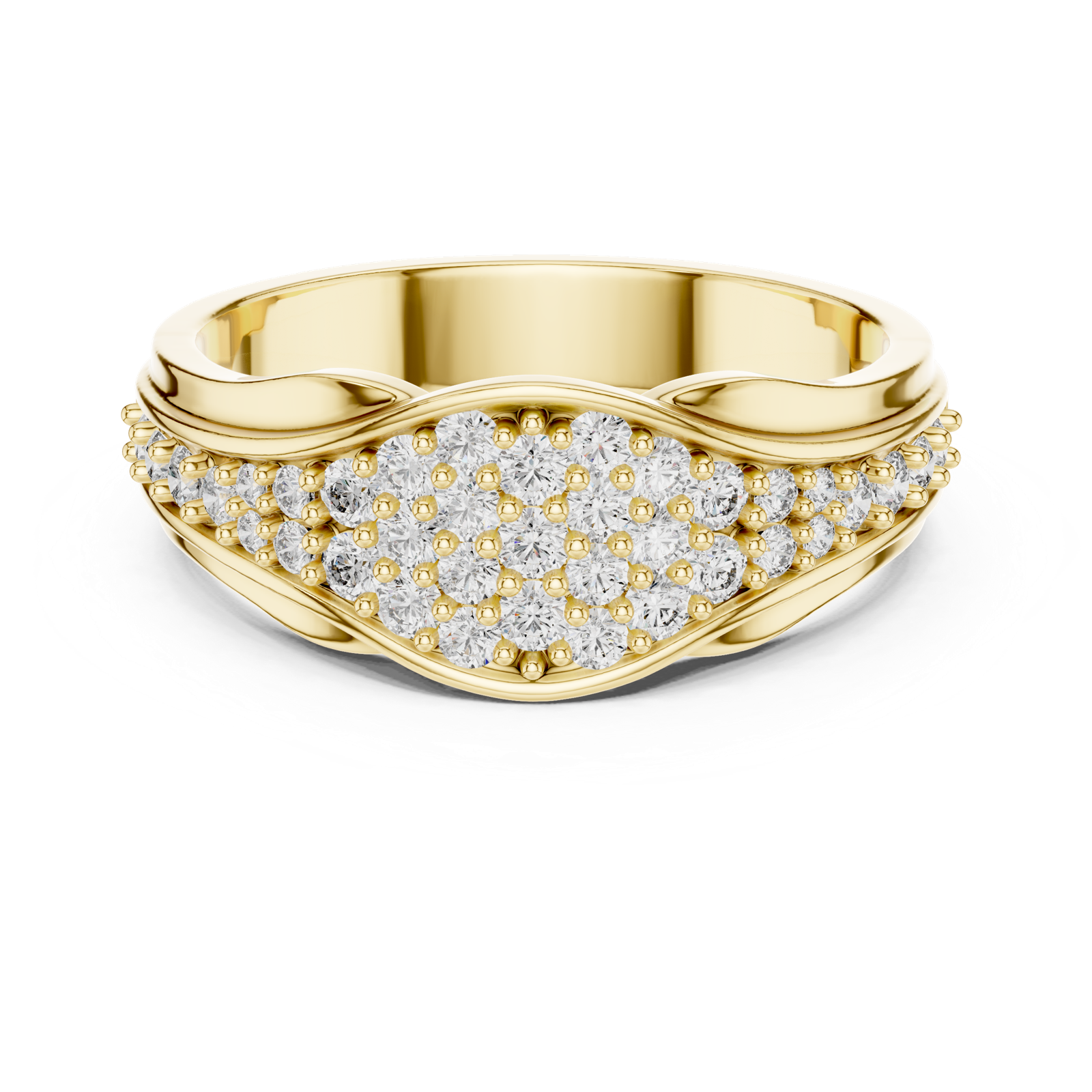 Gold Ring L03-1244, Yellow Gold, view 4
