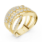 Gold Ring DDLR-820, Yellow Gold, view 2