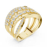 Gold Ring DDLR-820, Yellow Gold, view 2